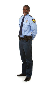 Airline: Cheerful Airline Security Guard
