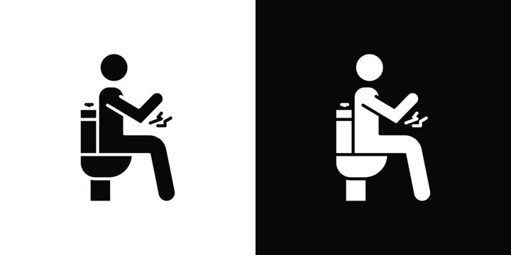 Diarrhea icon logo for designer or illustrator.