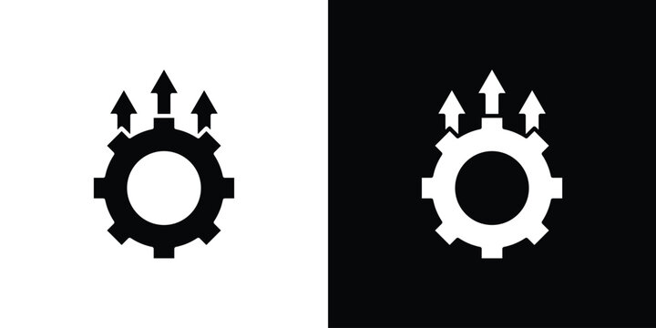 Efficiency icon logo for designer or illustrator.