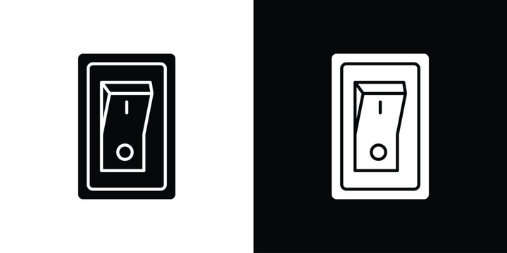 Electric switch icon logo for designer or illustrator.