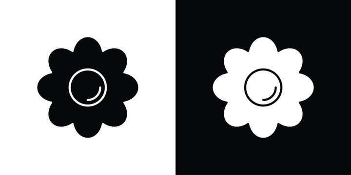 Flower icon logo for designer or illustrator.
