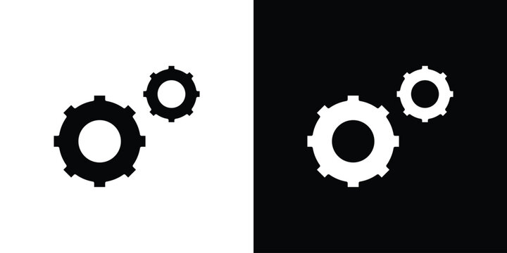 Gear icon logo for designer or illustrator.