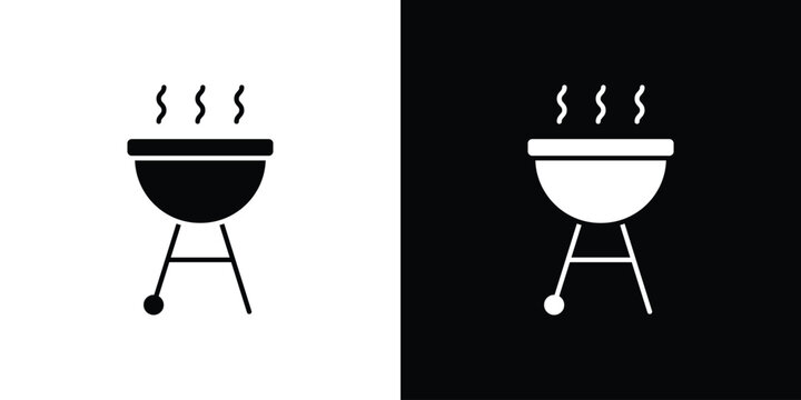 Grill icon logo for designer or illustrator.