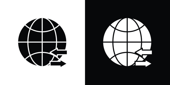 Import export icon logo for designer or illustrator.