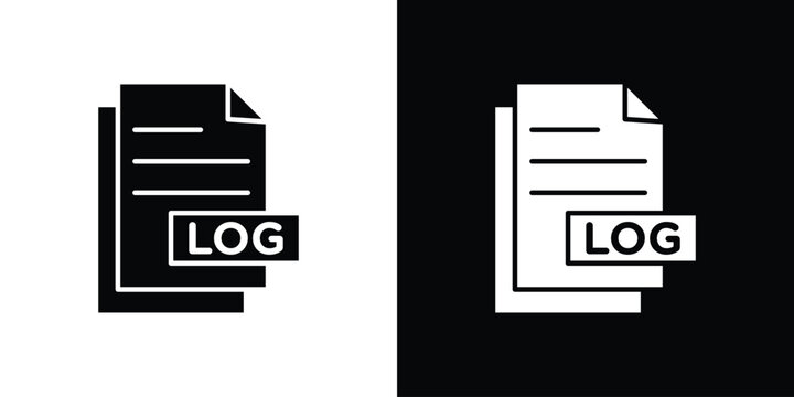 log file icon logo for designer or illustrator.