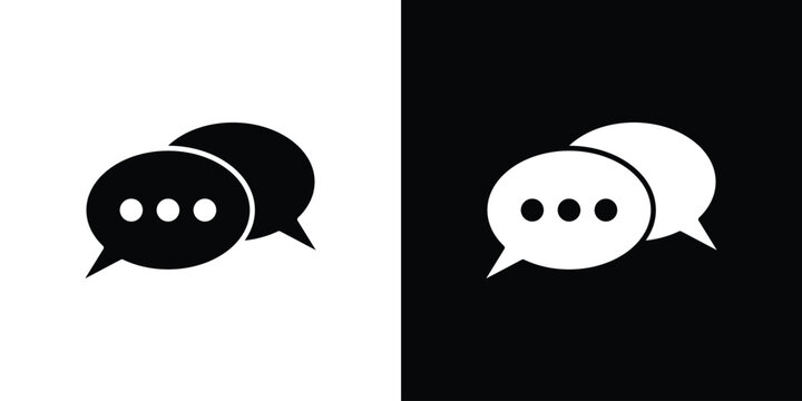Live chat icon logo for designer or illustrator.