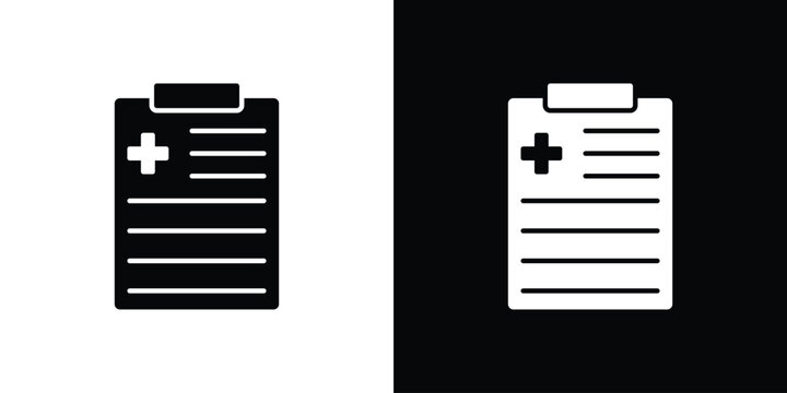 Medical report icon logo for designer or illustrator.