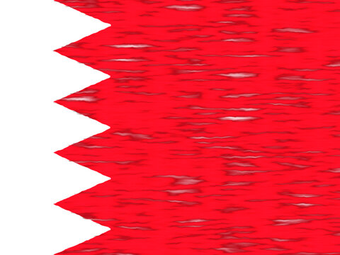 Bahrain Flag with Silk Carpet Texture - SVG Vector Illustration