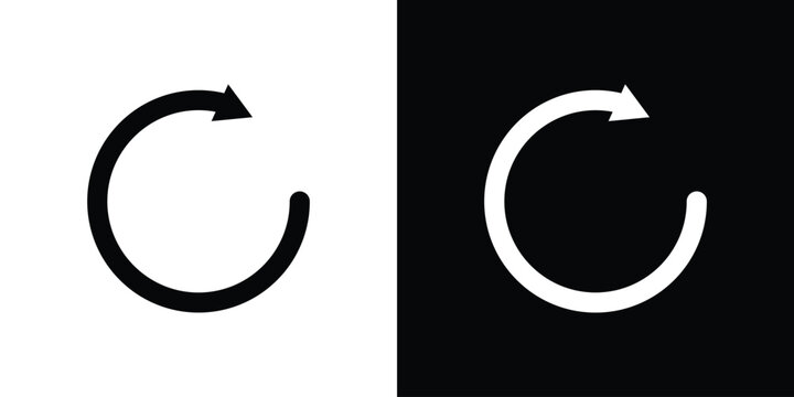 Reload button icon logo for designer or illustrator.