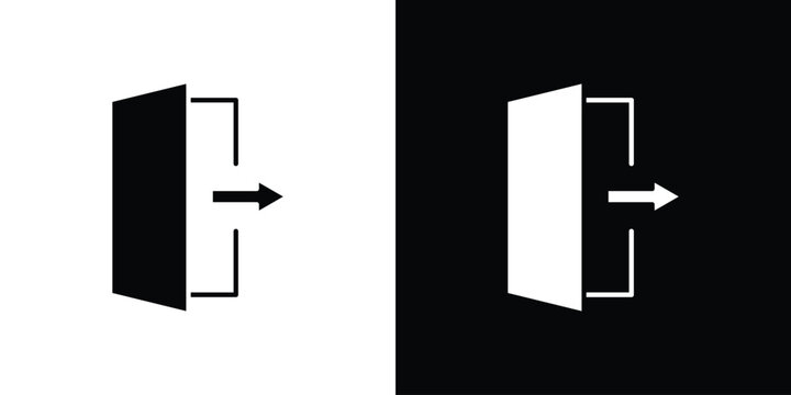 Sign out icon logo for designer or illustrator.