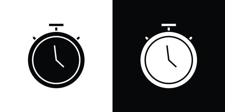 Stop watch icon logo for designer or illustrator.