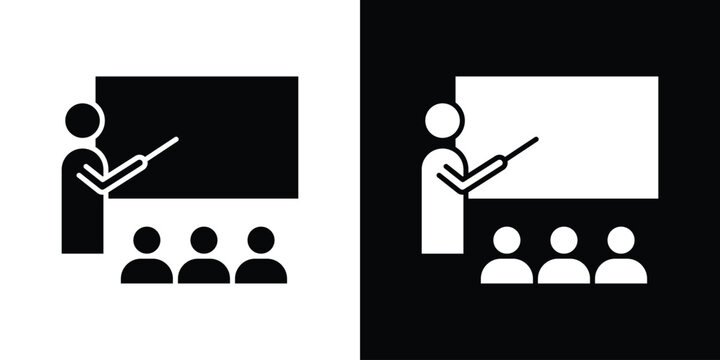 Training icon logo for designer or illustrator.