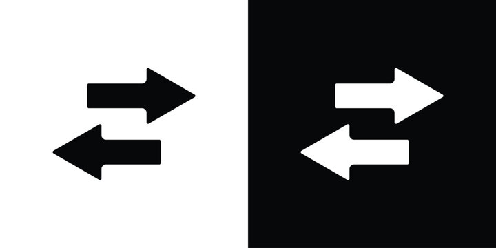 Transfer arrows icon logo for designer or illustrator.