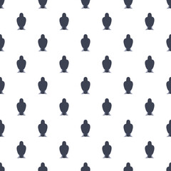 Obraz premium Black raven bird silhouettes forming a repeating graphic design pattern
