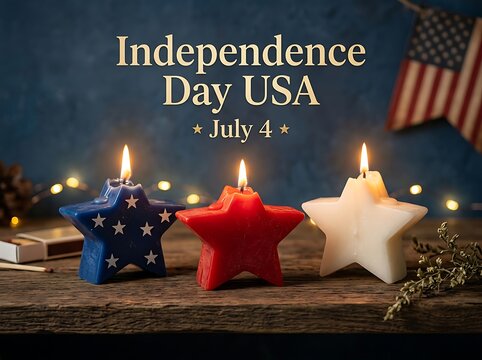 Independence Day USA Stars and Patriotic Table Decoration Background