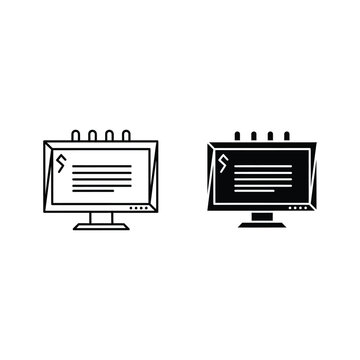 Two computer monitors displaying code on their screens, side by side, with a dollar sign