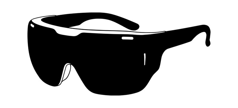 Vector illustration of protective safety glasses or goggles for industrial work or laboratory use vector art