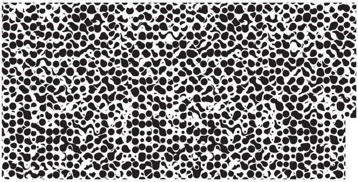 Abstract black and white organic dot pattern background for modern graphic design