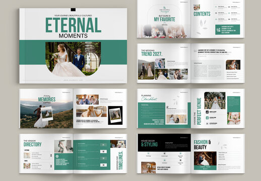 Elegant Wedding Magazine Landscape Template