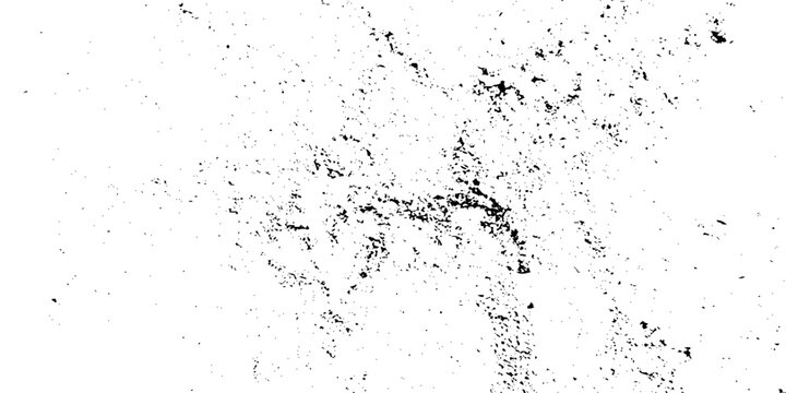 Distressed urban overlay spotted concrete grain surface grainy noise rust wall grunge black splatter and white background. damaged chalk crack rough ink wall texture.