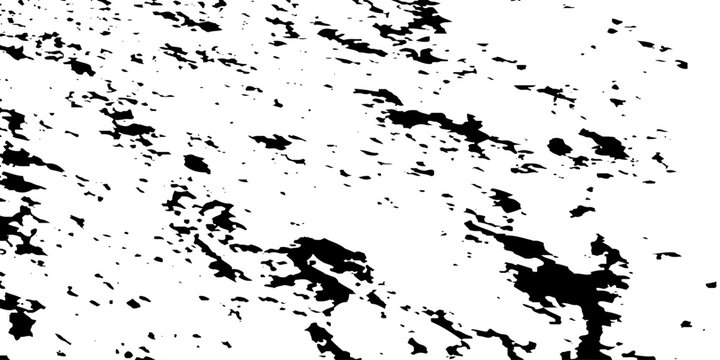 Distressed urban overlay spotted concrete grain surface grainy noise rust wall grunge black splatter and white background. damaged chalk crack rough ink wall texture.