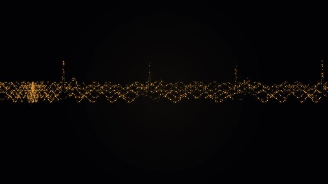 Abstract Digital Particles Deconstructing to Form a Critical Flatline Signal