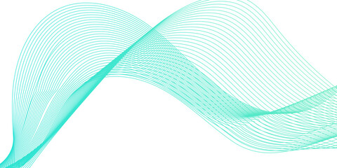 Fototapeta premium Vector digital web soundwave web template texture. Abstract green gradient swoosh flowing blend line technology business wavy. paper waves flow background. minimal isometric grid smooth line.