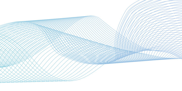 Vector digital web soundwave web template texture. Abstract blue gradient swoosh flowing blend line technology business wavy. paper waves flow background. minimal isometric grid smooth line.
