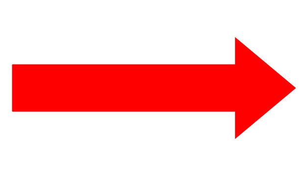 Red Right Arrow Vector Icon Direction Pointer Navigation Forward Next Symbol