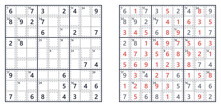 Sudoku puzzle 9x9 expert level for adults printable with answers A4