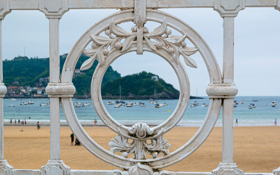 La Concha beach, in San Sebastian, Spain