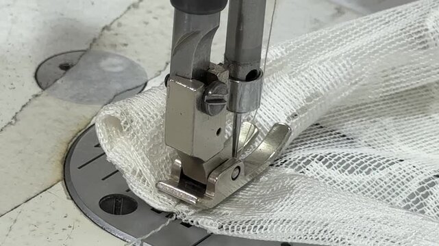 old sewing machine top of view 