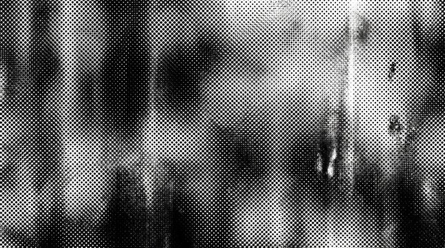scanned paper, Halftone faded gradient texture. Grunge halftone grit background. White and black sand noise effect overlay background	