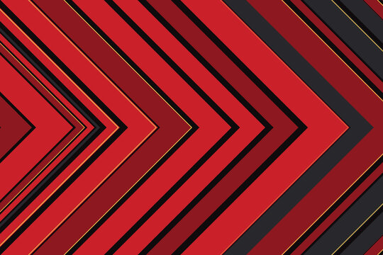 Red and dark gray chevron arrow pattern with thin gold lines, geometric abstract background texture