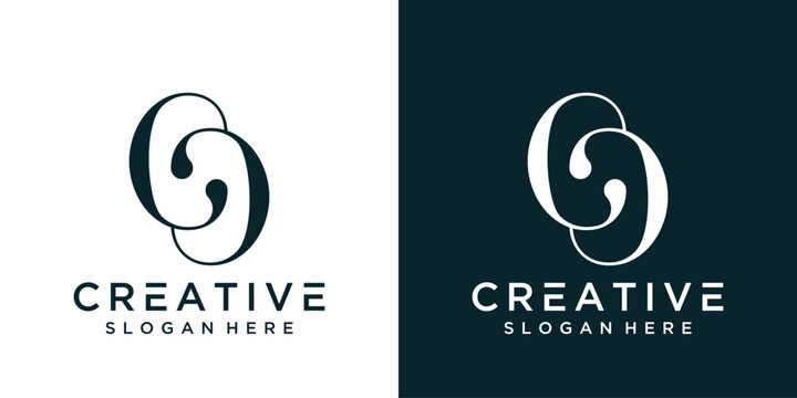 letters CS logo design. modern icon creative monogram inspiration - vector