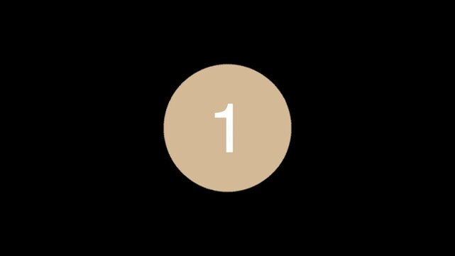 Notification Badge Bounce Animation in Beige | Transparent Background Loop