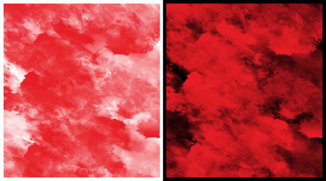 Vibrant red watercolor texture set, abstract crimson paint splash backgrounds, artistic scarlet wash paper textures for graphic design and branding