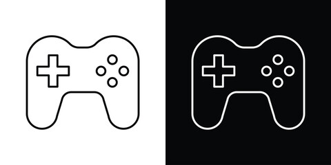 Gamepad icon line glyph pack © Haider