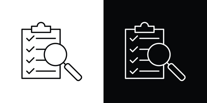 Inspection icon line glyph pack