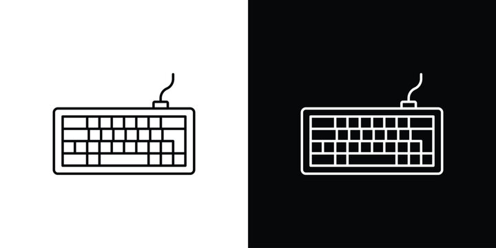 Keyboard icon line glyph pack