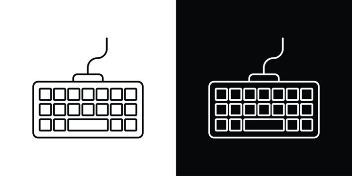 Keyboard icon line glyph pack