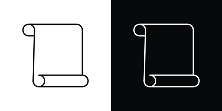 Scroll icon line glyph pack