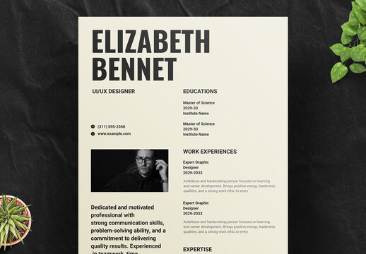 Minimalist Resume and Cover Letter Layout