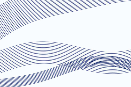 Dark blue wavy parallel lines intersecting on a plain white background, minimalist pattern