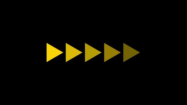 Arrow icon concept animation, arrows sign left to right animation concept, arrow loop animation left direction concept, arrow loading icon animation. 4k quality animation video arrow..