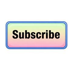 Fototapeta premium Pastel gradient subscribe button icon