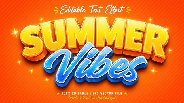 Summer text effect, hype text style effect, PNG