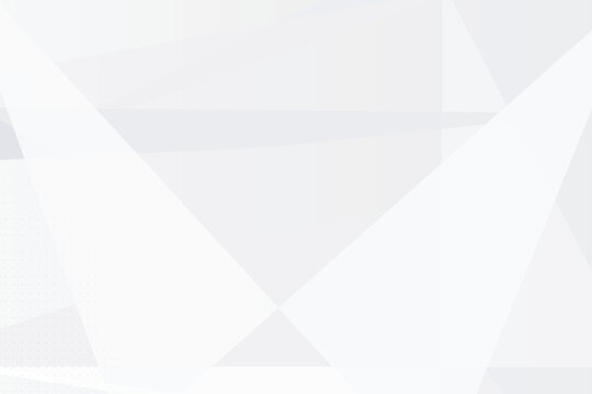 White geometric background, with overlapping triangles, soft gray halftone, dots and diagonal lines
