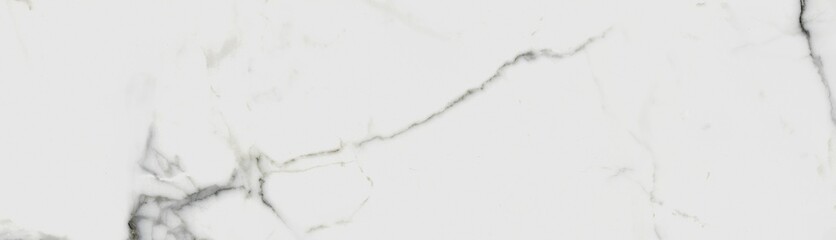 Obraz premium Luxurious white Carrara statuaries marble texture background. Calacatta glossy marble with grey streaks. Luxury White Marble texture background vector. Panoramic Marbling texture design.