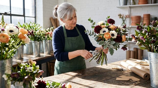 Midlife Floral Design Training in Creative Retail Studio
